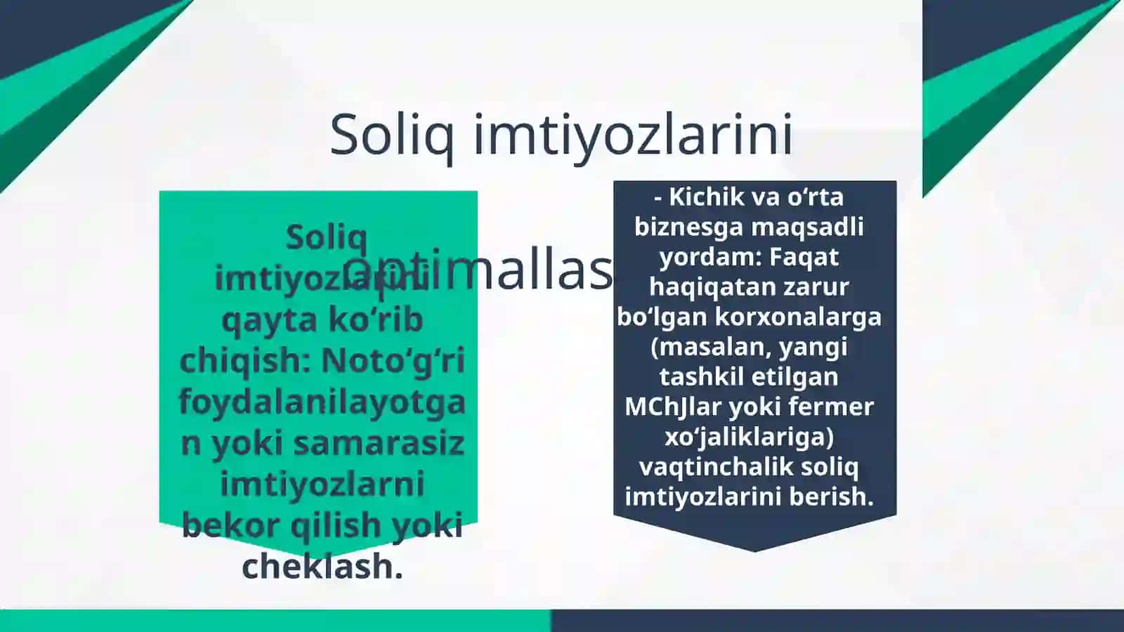 Mahalliy soliq tushumlarini Bazasini oshirish to’g’risida takliflar ishlab chiqish 4