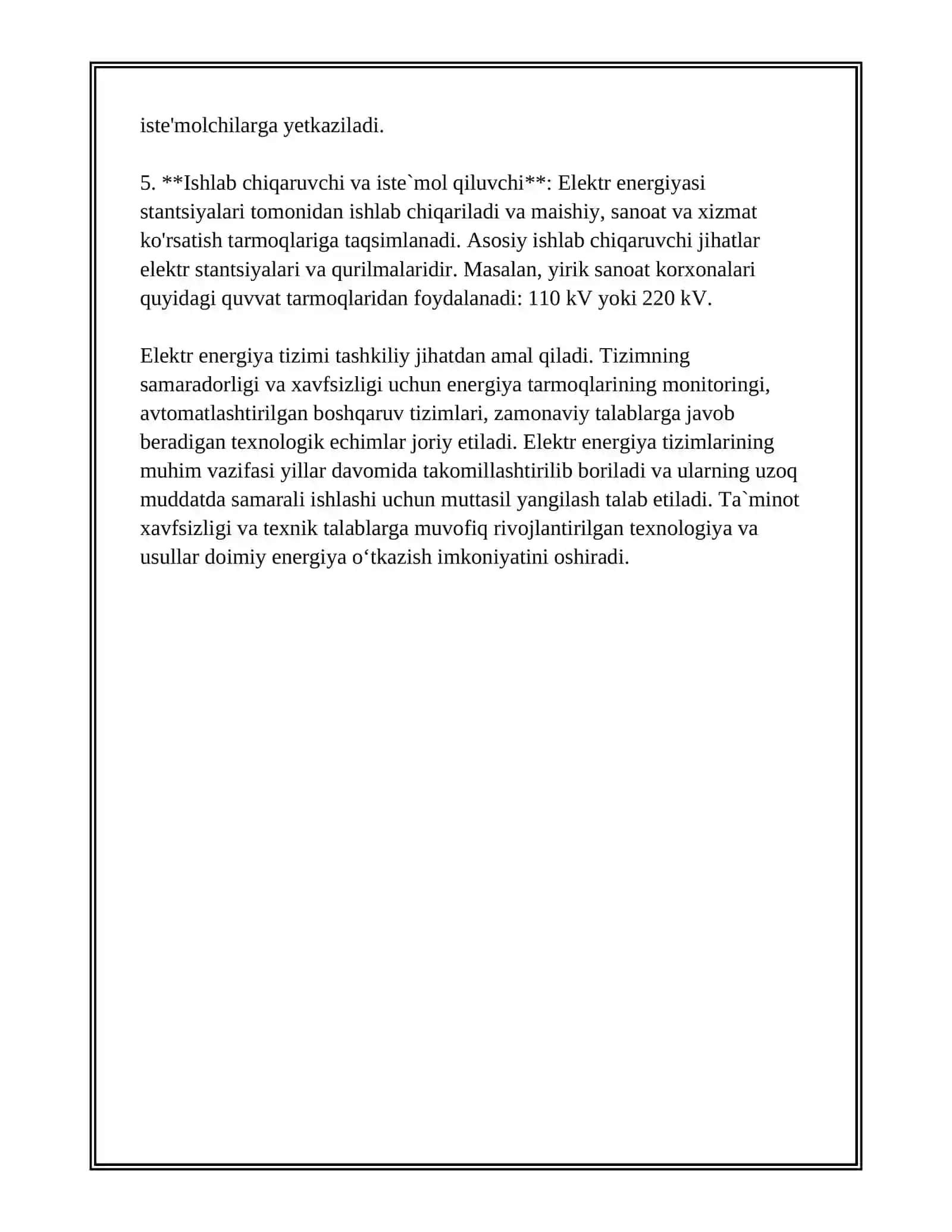 ELEKTR ENERGETIKA SISTEMALARI ELEMENTLARINING XARAKTERISTIKALARI VA PARAMETRLARI 4