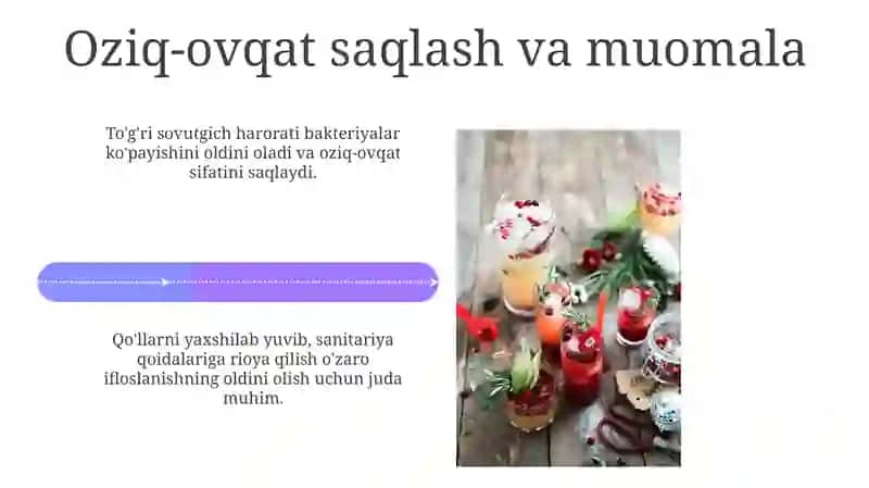 Oziq ovqat mahsulotlariga standart talablar 4