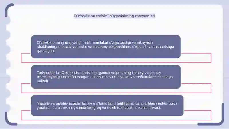 Oʻzbekistonning eng yangi tarixi fanining maqsadi vazifalari nazariy metodologik asoslari 4