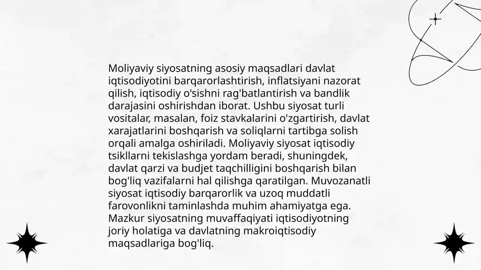 Moliya tizimi va moliyaviy siyosat 4