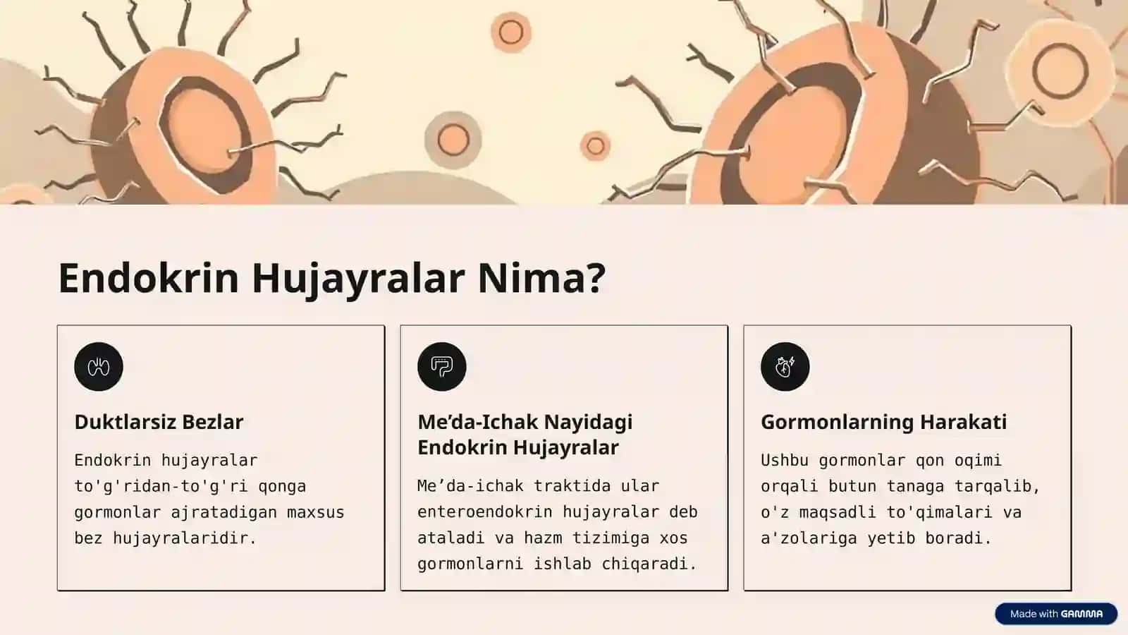 Hazmlanish Jarayonining Endokrin Boshqaruvi va Me’da-Ichak Nayining Endokrin Hujayralari 4