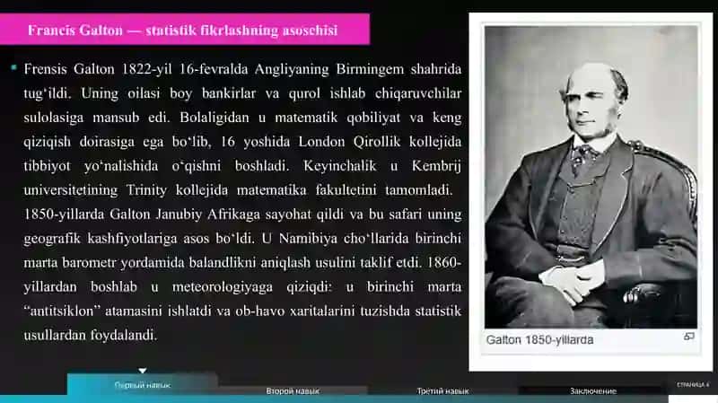 Karl Pearson va Francis Galton - Statistika faniga hissa qo‘shgan olimlar 4