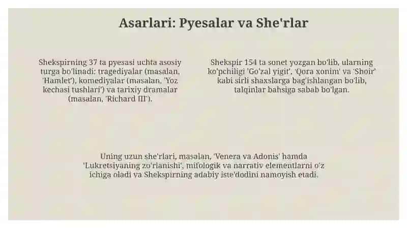 Villiam Shekspir ijodi 4