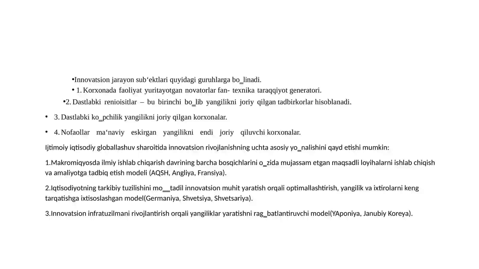 Innovasion rivojlantirish strategiyasi va raqamli iqtisodiyot 4