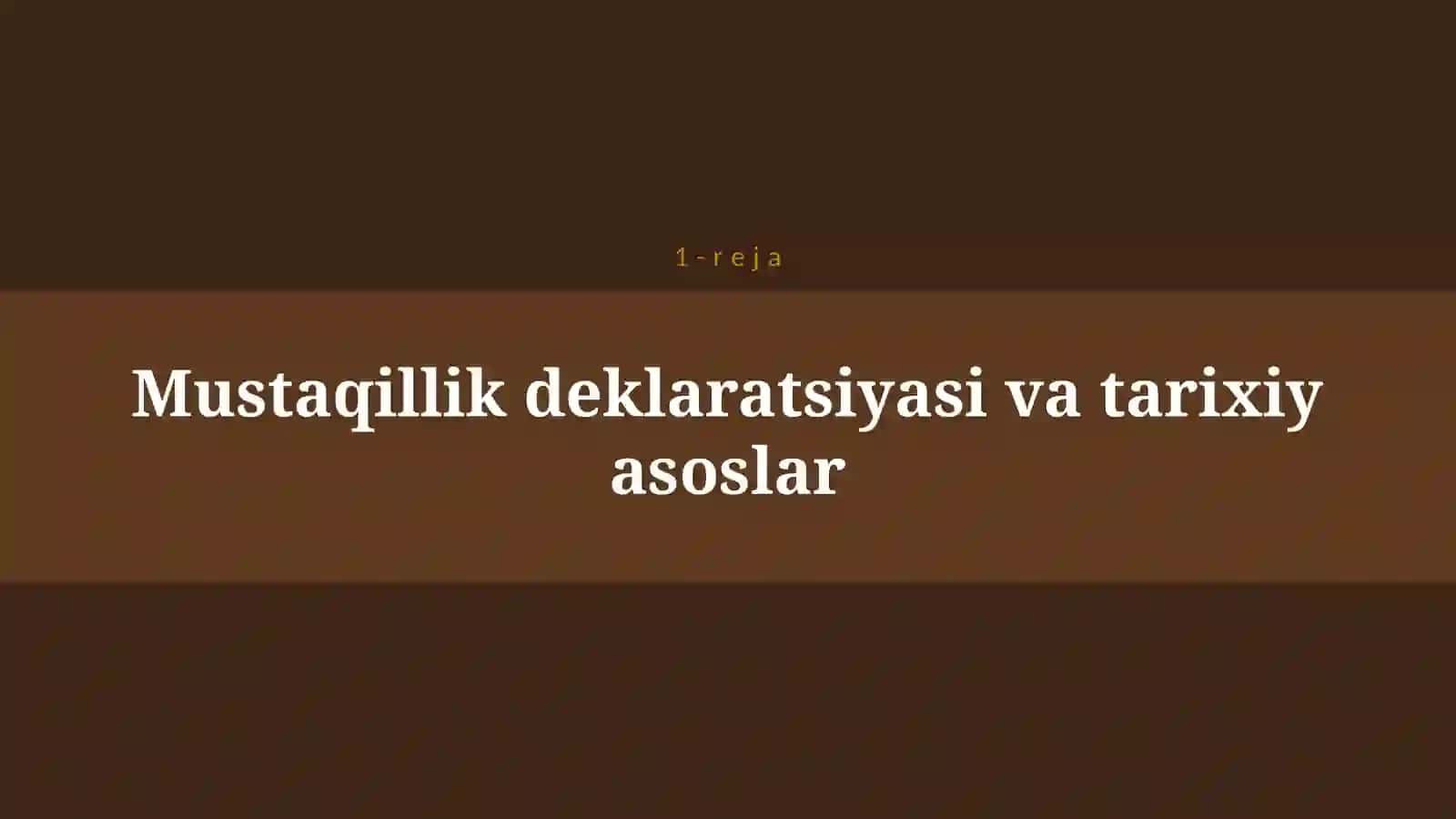 O‘ZBEKISTON RESPUBLIKASINING TASHKIL TOPISHI VA UNING TARIXIY AHAMIYATI 4