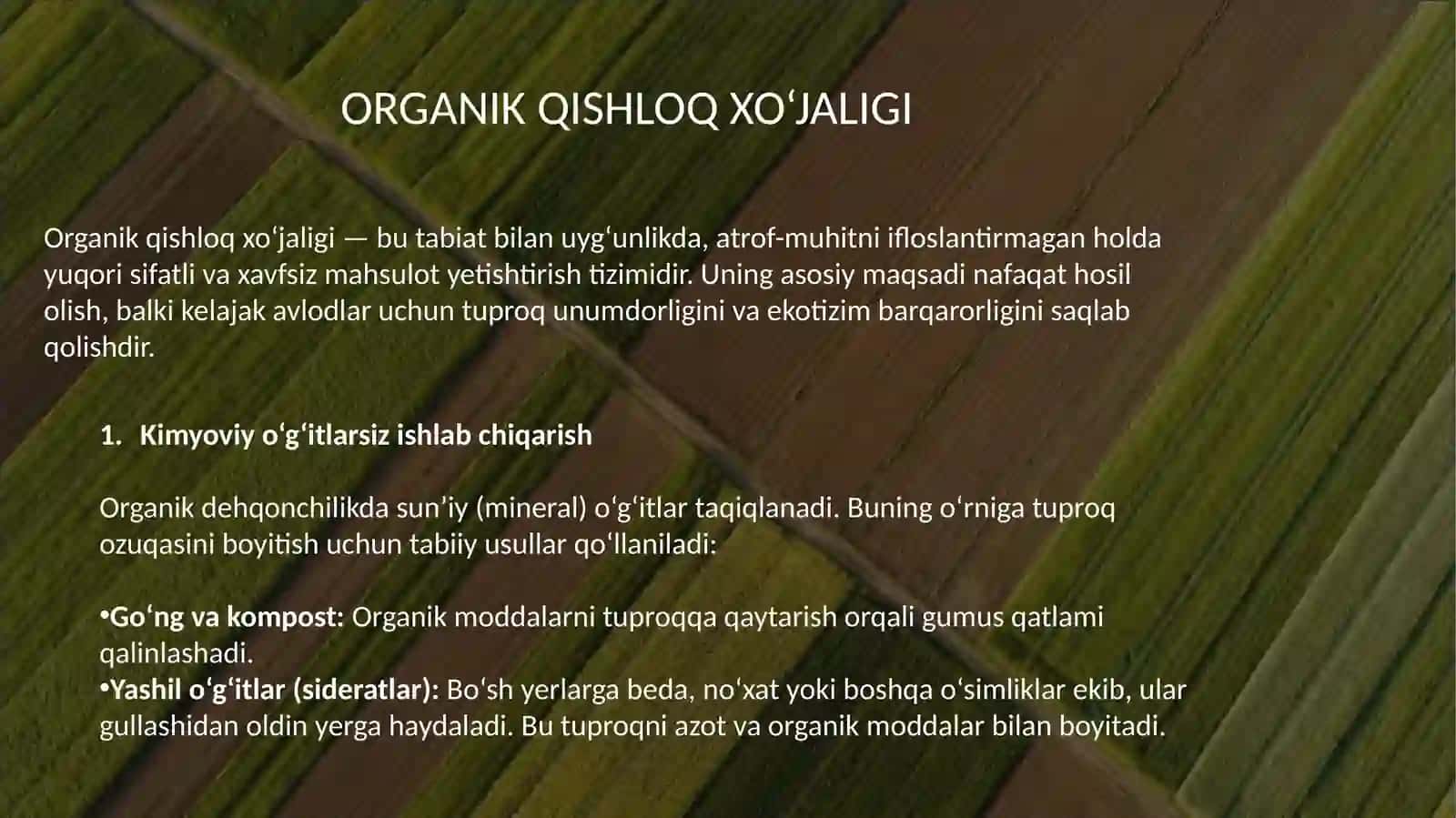 Ekologik toza mahsulot yetishtirishda xorij tajribalari va ularni yoritilishi 4