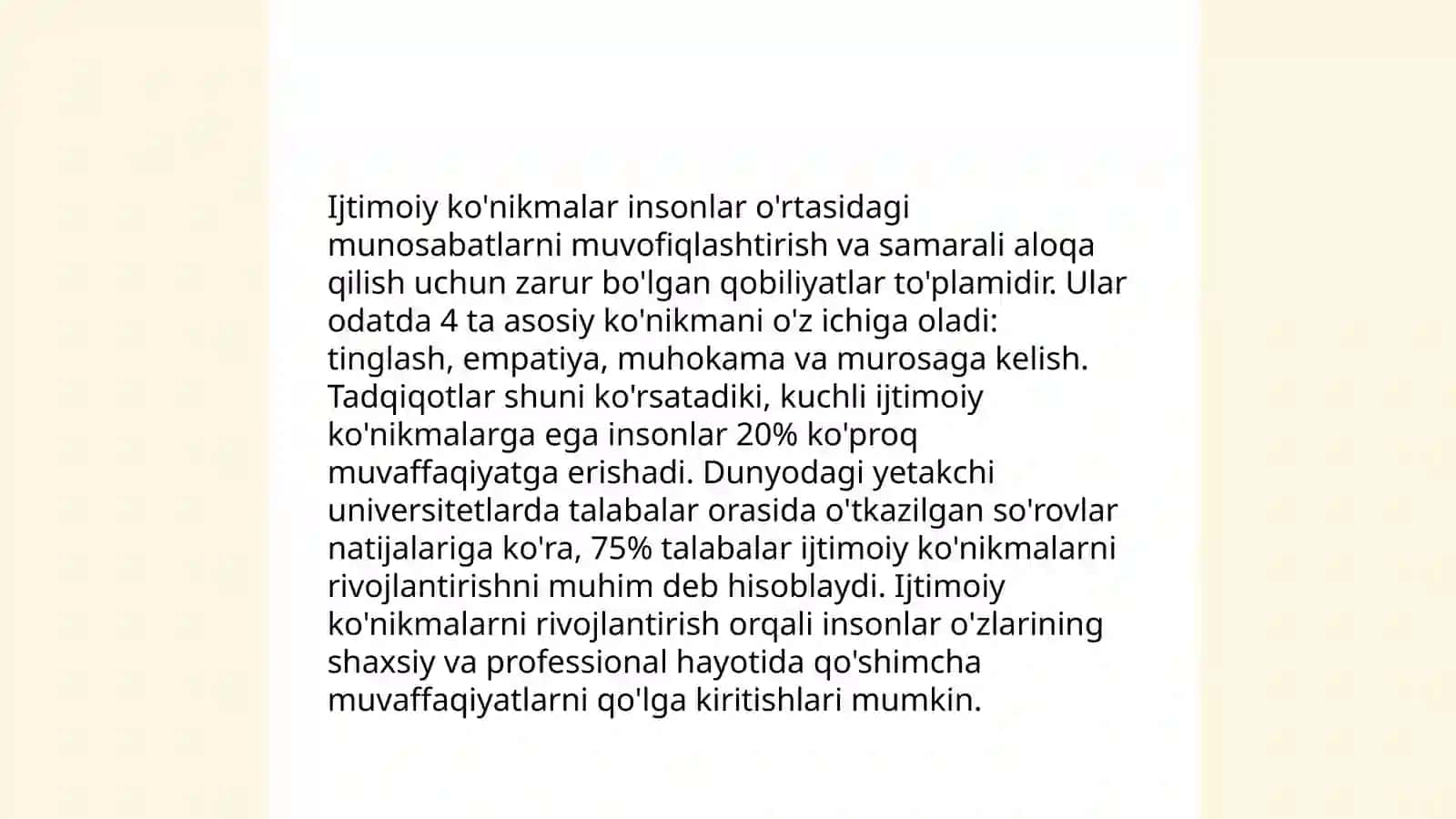 Shaxsning malaka va odatlari 4