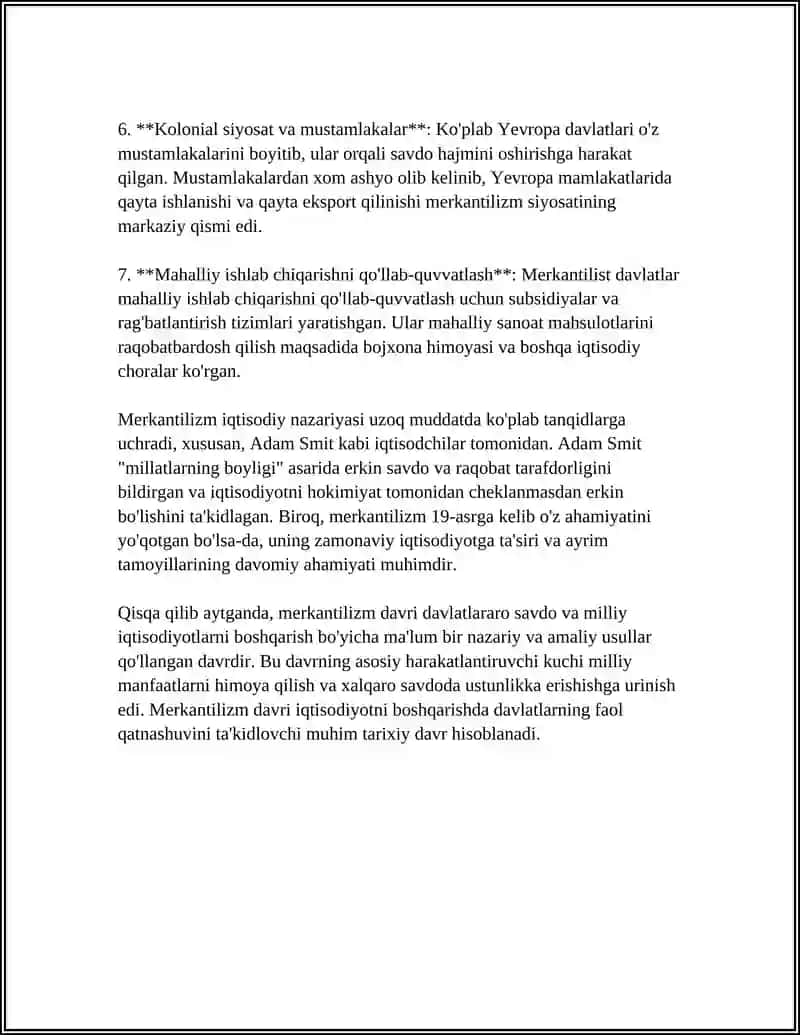 MERKANTALIZM DAVRI 4