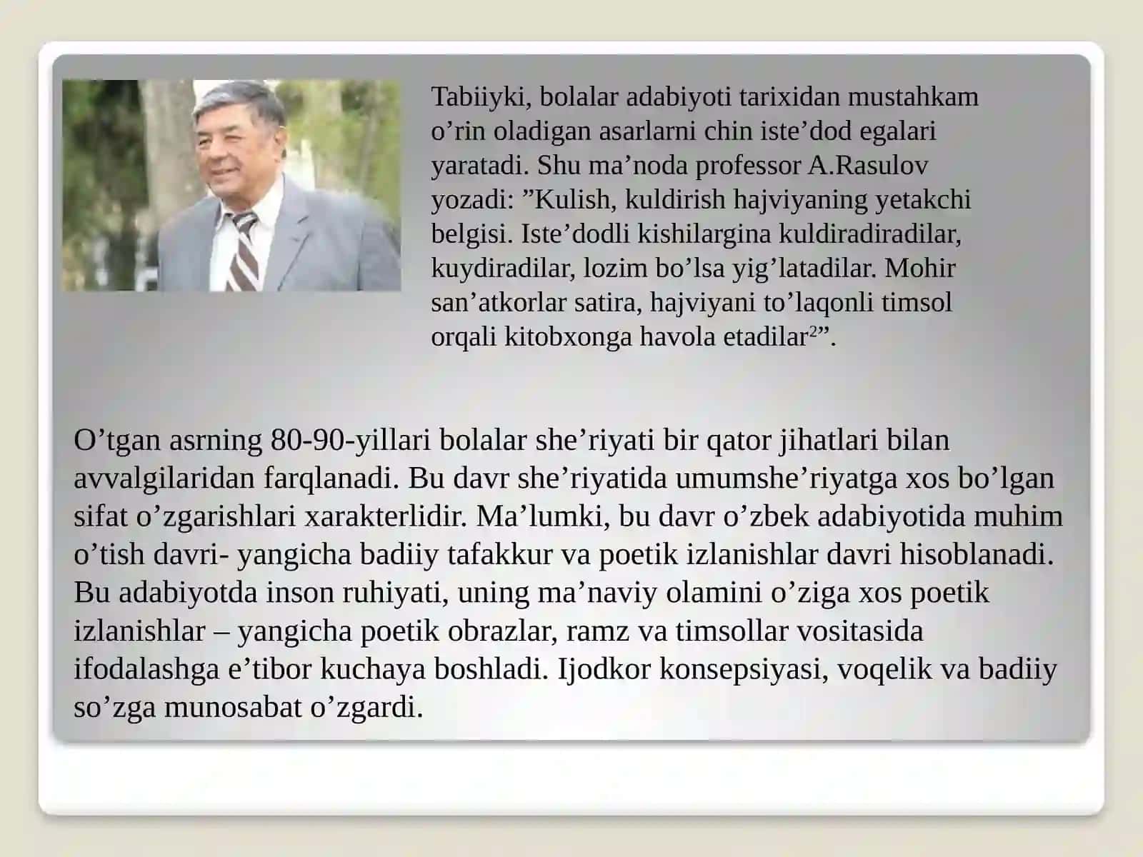 Hajviy asarlarni ifodali o`qishga tayyorlash 4