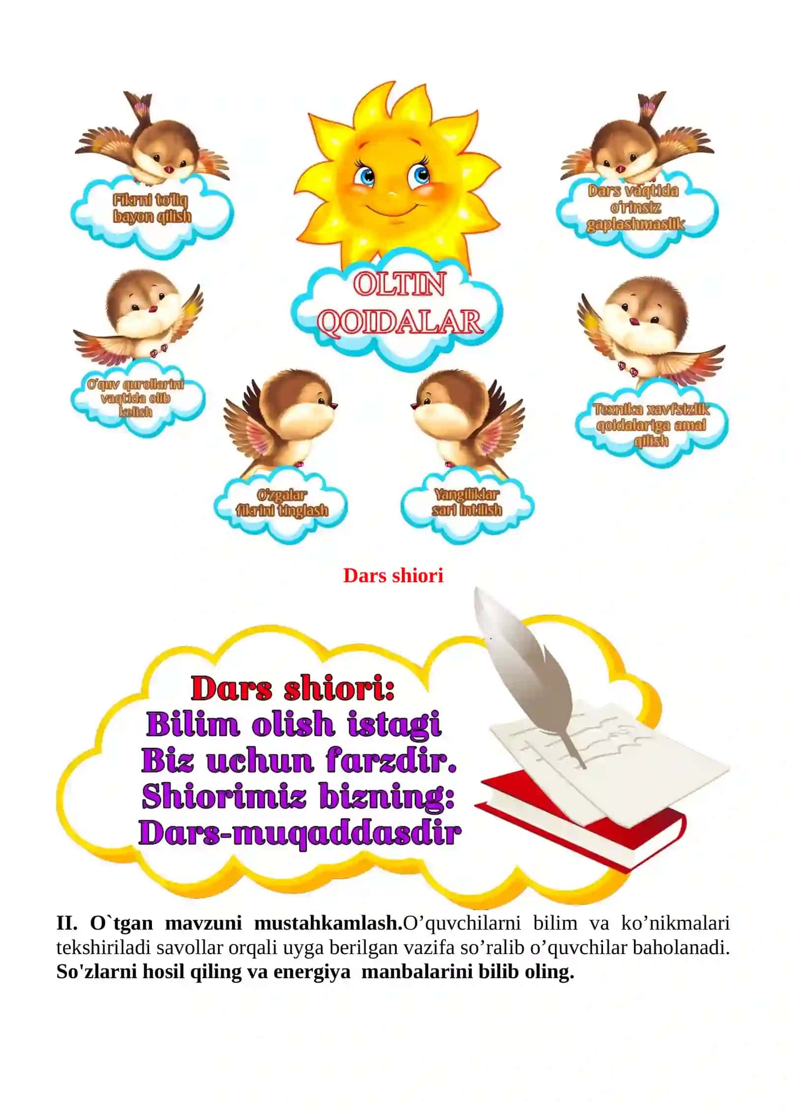 Transport turlari mavzusida 2-sinf O'qish fanidan dars ishlanmasi 4