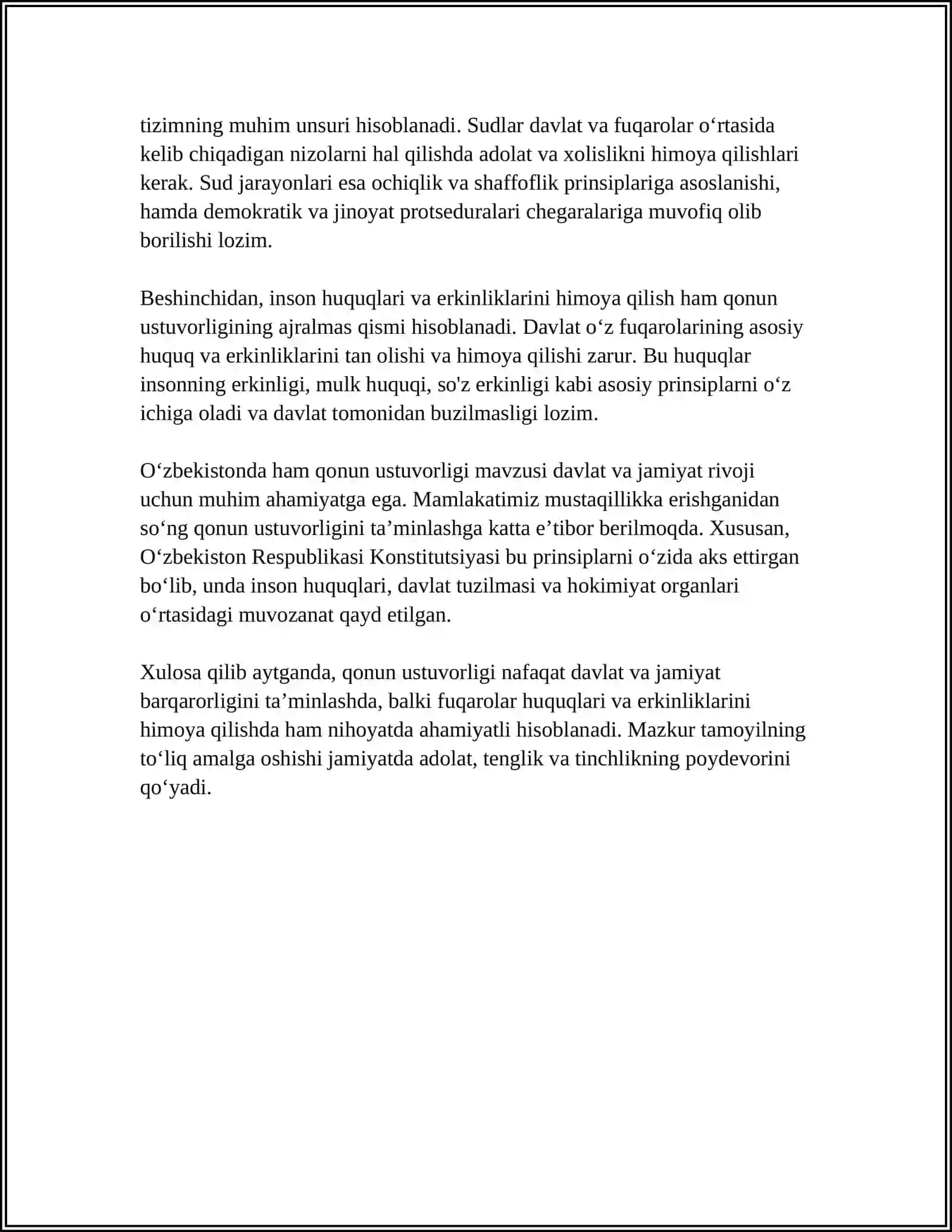 Qonun ustuvorligi tushunchasi 4