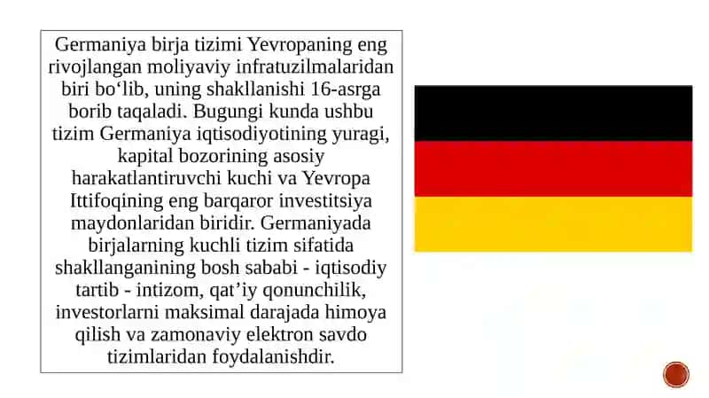 Germaniyaning birja tizimi faoliyati 4