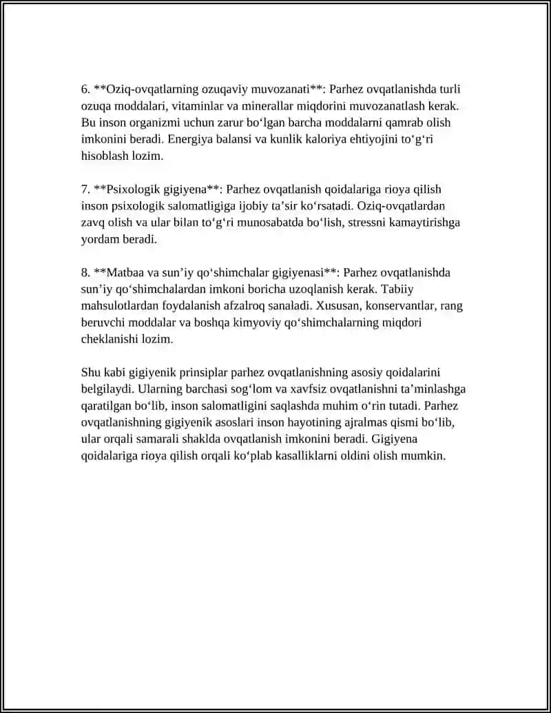 PARHEZ OVQATLANTIRISHNING GIGIYENIK ASOSLARI 4