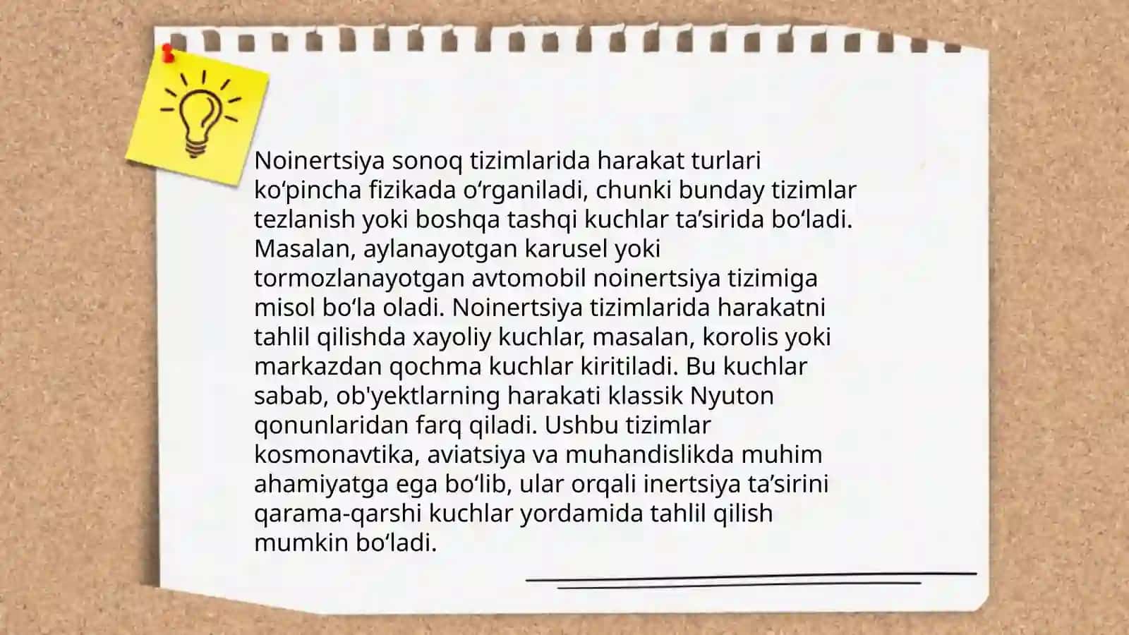 Noinertsiya sanoq sistemalaridagi harakat 4