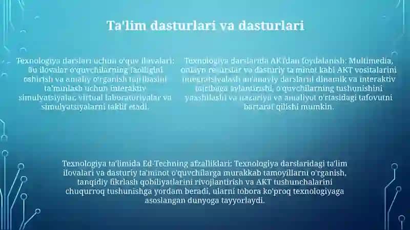 Texnologiya Darslarida Axborot Kommunikatsion Texnalogiyadan Foydalanish 4