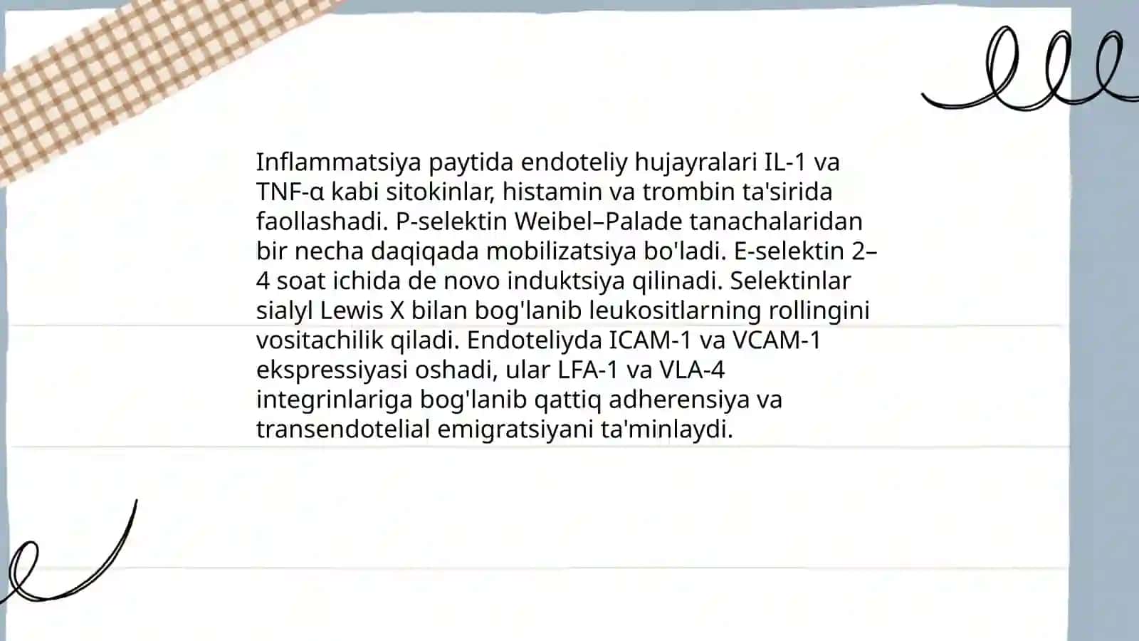 Yallig’lanishda leykositlar emigratsiyasi va rivojlanish mexanizmlari 4