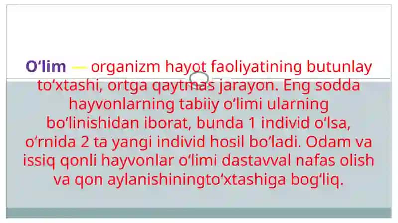 O'lim vaqtni aniqlash haqida tushuncha 4