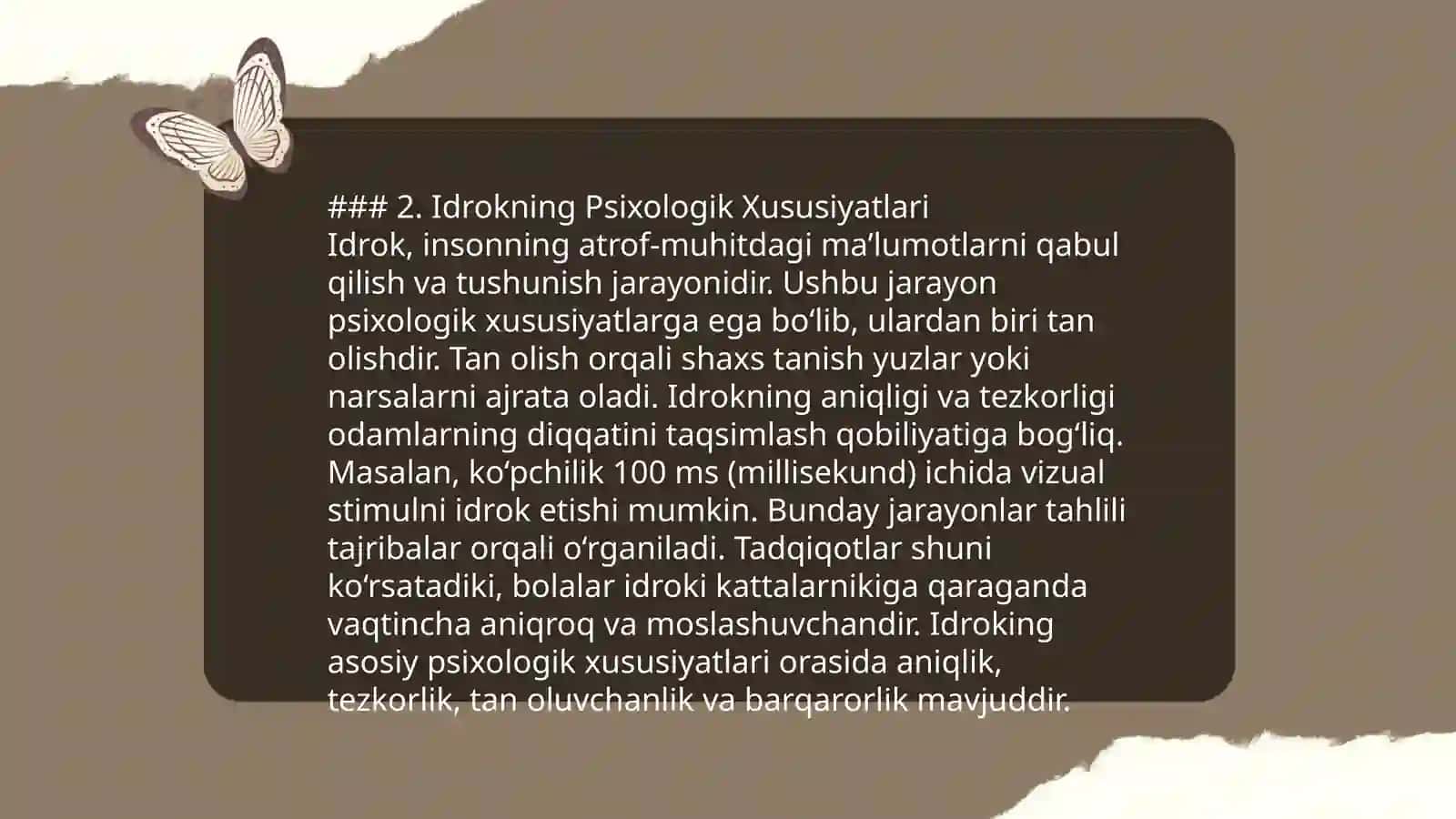 Idrok haqida tushuncha va uning xususiyatlari 4