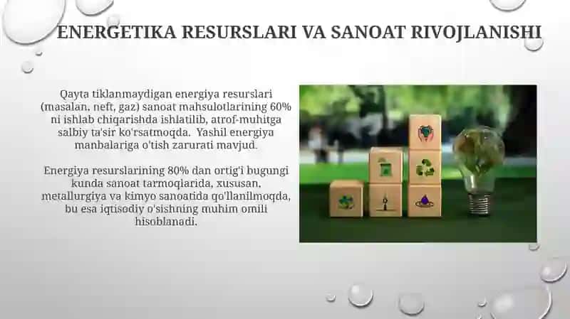 Tabiy tollarning sanoatda o'rni 4