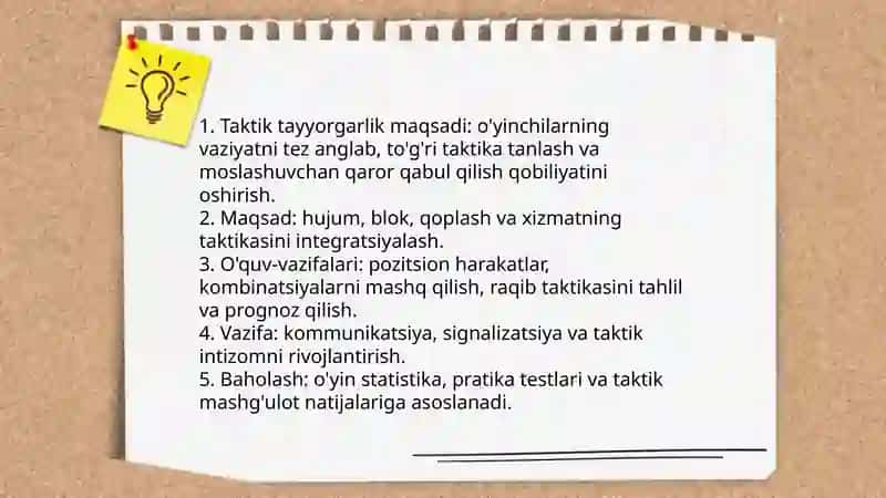 Valebol oyinining taktikasini orgatish uslubiyati 4