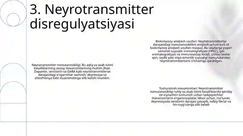 Ruhiy Va Asab Tizimi Kasalliklarining Mexanizmlari Biokimyoviy Aniqlash Usullari 4