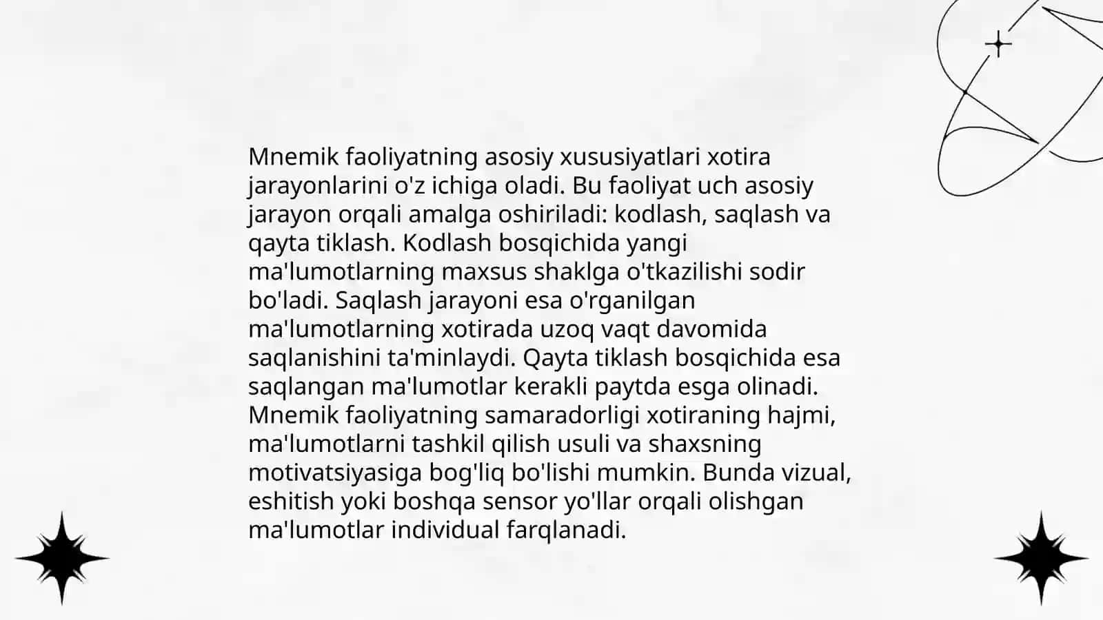 Xotira va mnemik faoliyat diagnostikasi 4