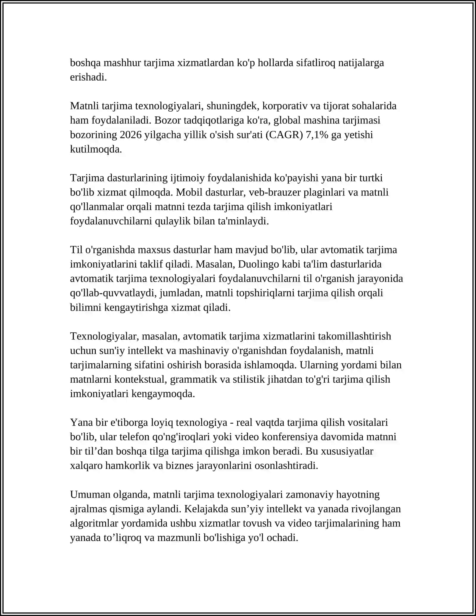 GAZETA VA UNI SARLAVHALARINI TARJIMA QILISH 4