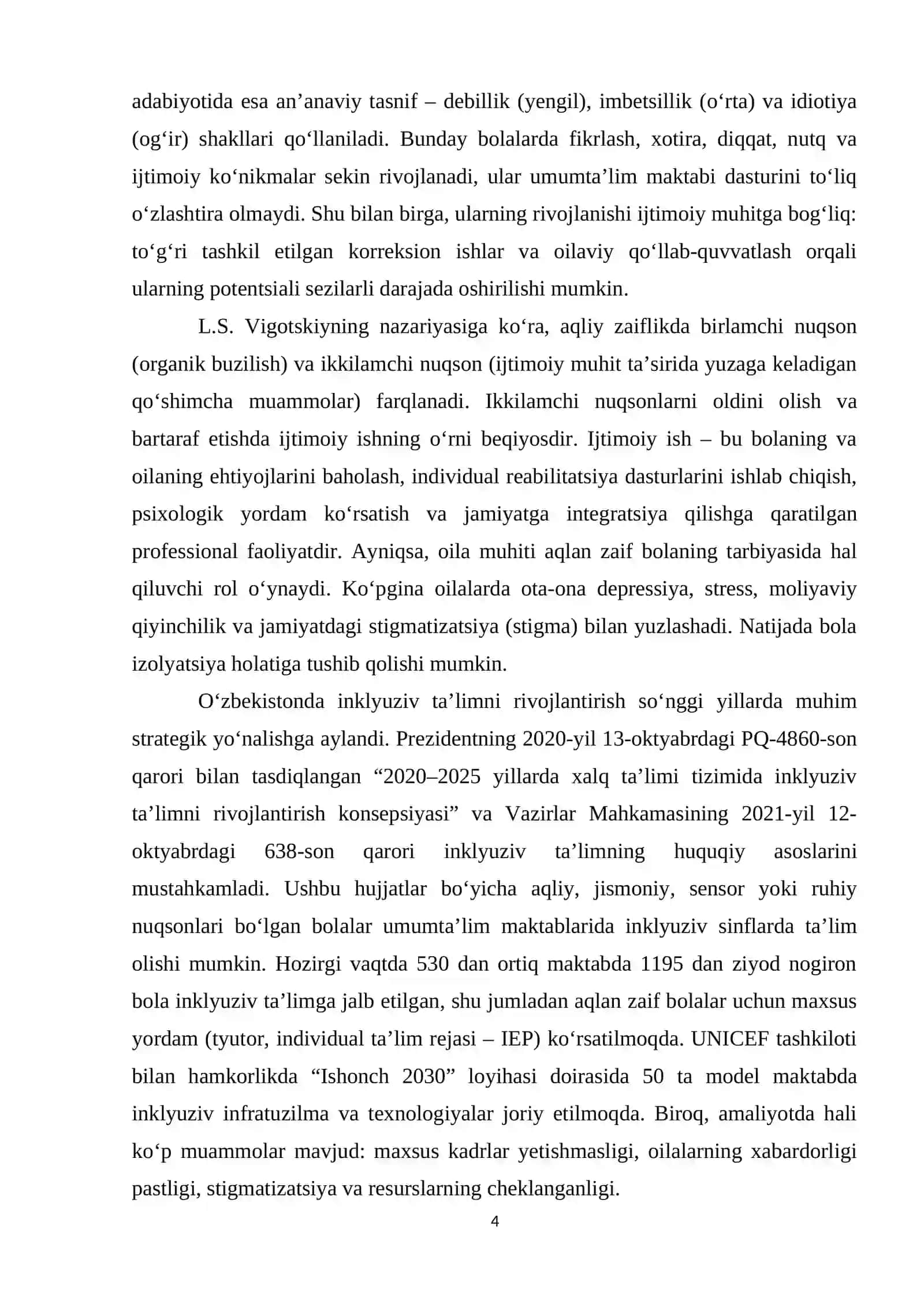 Aqlan zaif nogiron bolalar va ularning oilalari bilan ijtimoiy ish usullari 4