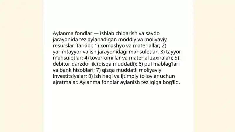 Asosiy va aylanma fondlar statıstıkasi 4