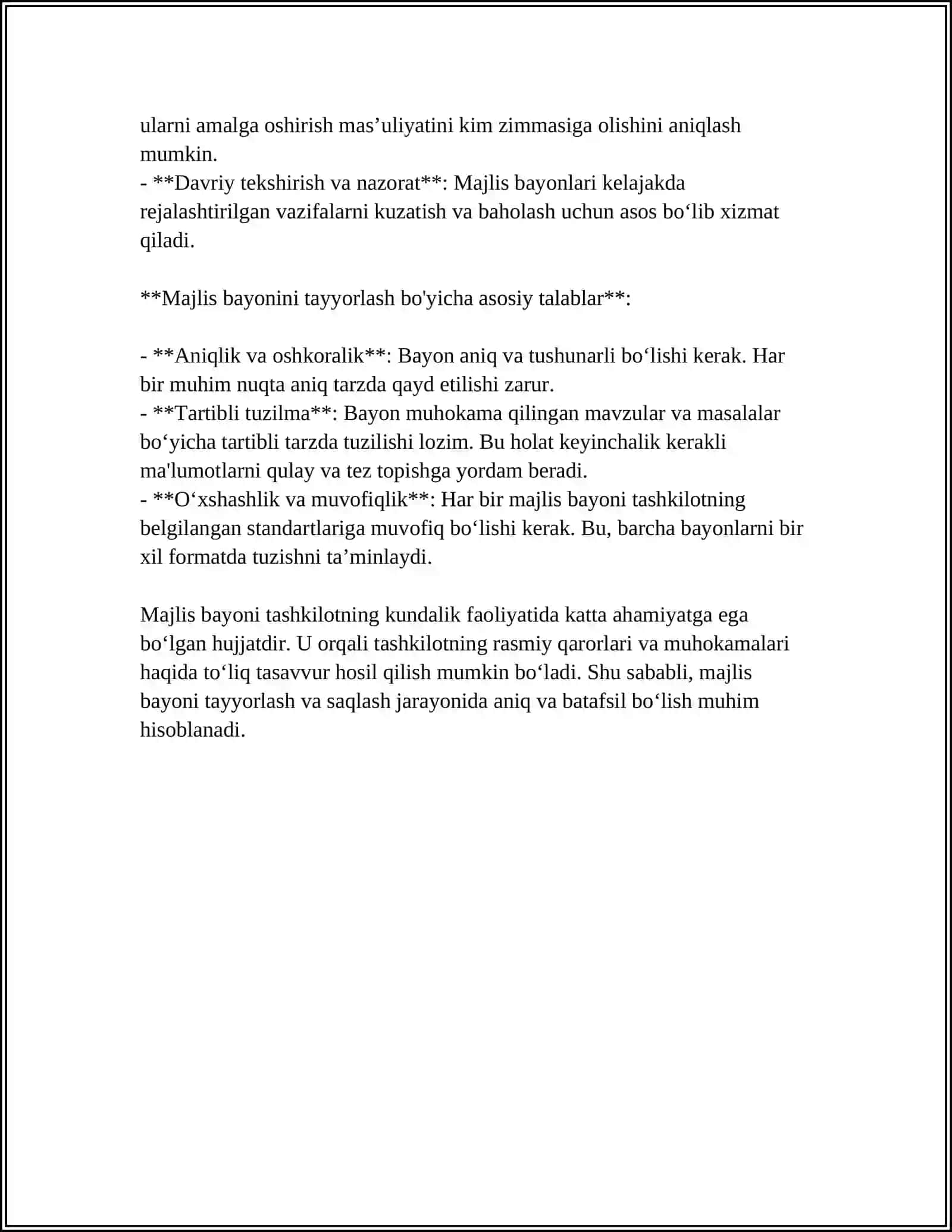 MAJLIS BAYONI VA MAJLIS BAYONIDAN KO'CHIRMA,UNING TARKIBIY QISMLARI 4