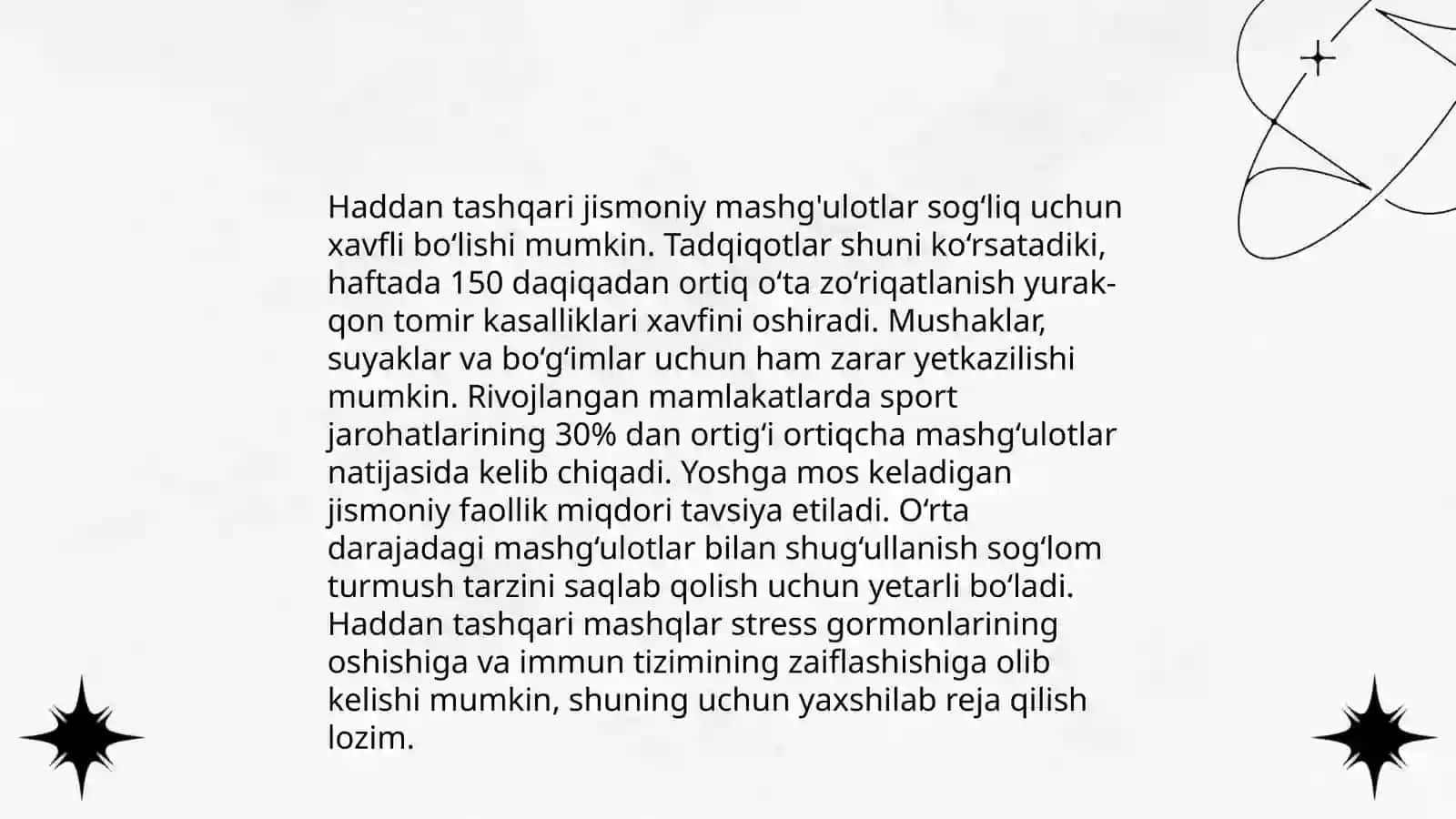 Sportchilarda ortiqcha ish jismoniy zuriqish 4