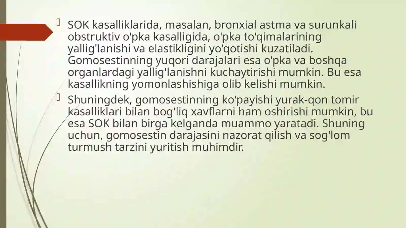 Gomosestinning o’pkaning surunkali obstruktiv kasalligi rivojlanishiga ta’siri 4