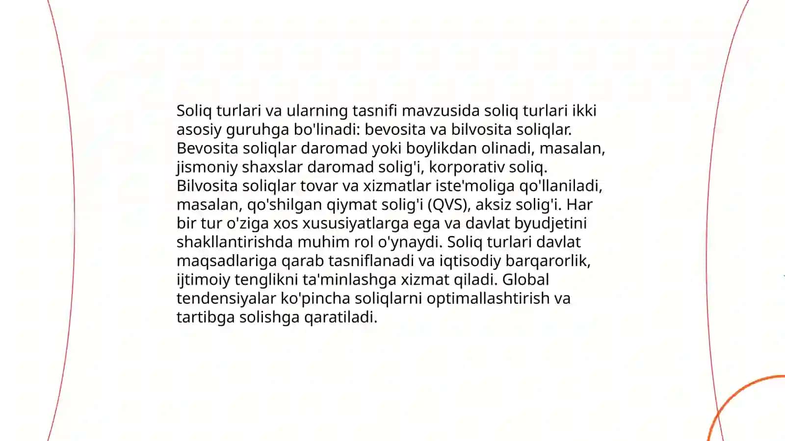 Oʻzbekiston Respublikasining soliq tizimi va uning oʻziga xos jihatlari 4