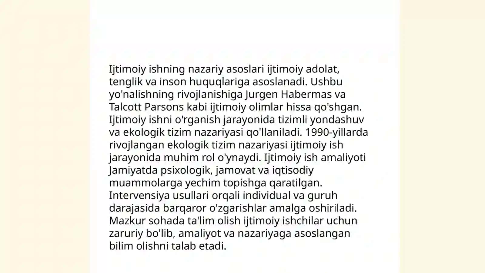 Ijtimoiy ishning kasbiy faoliyat sifatida rivojlanish bosqichlari 4