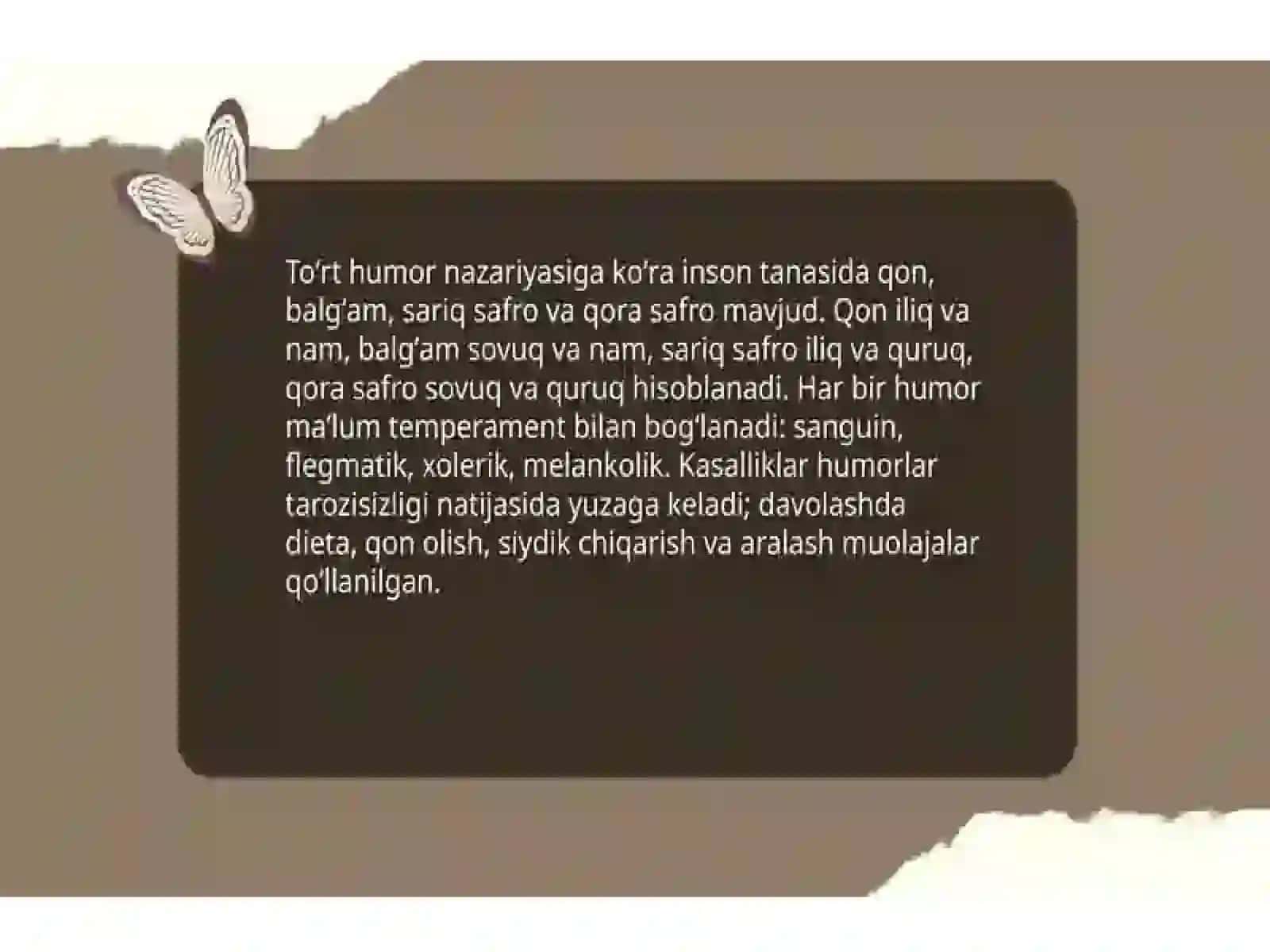 Kasalliklar va inson mijozlari paydo bo'lishining gumoral nazariyasi. 4