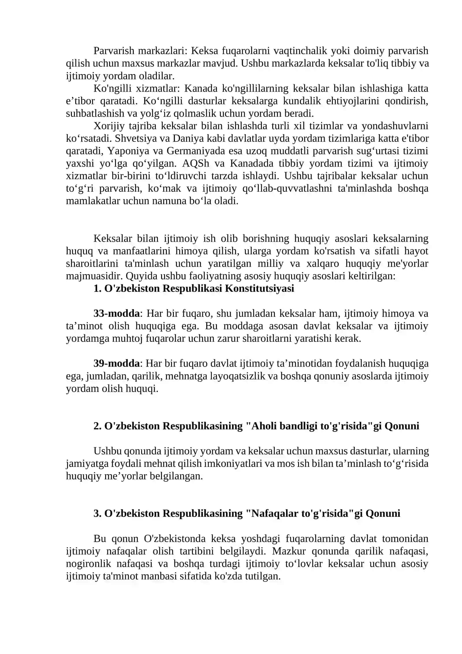 Keksalar va qariyalar bilan ijtimoiy ish 4