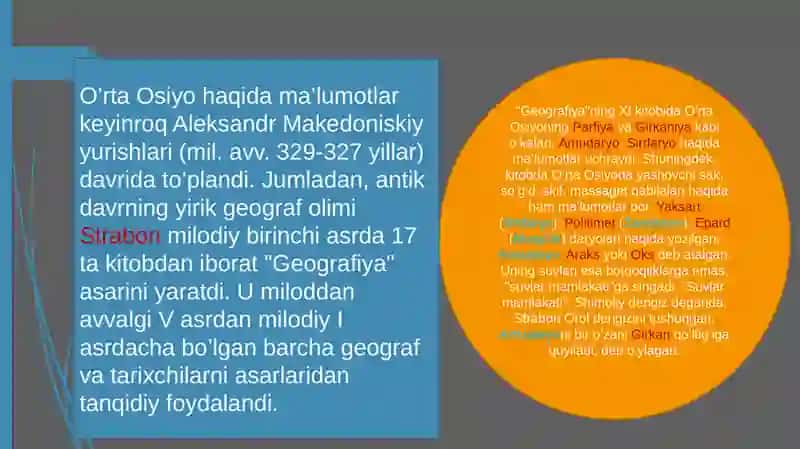 Antik davr o'lkamizning tarixiy geografiyasi 4