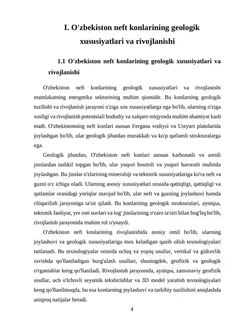 O'zbekiston neft konlarining geologik xususiyatlari va rivojlanishi 4