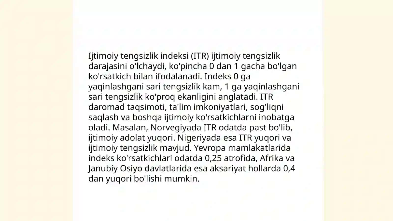 Kambag’allik va ijtimoiy tengsizlik: global statistik baholash 4