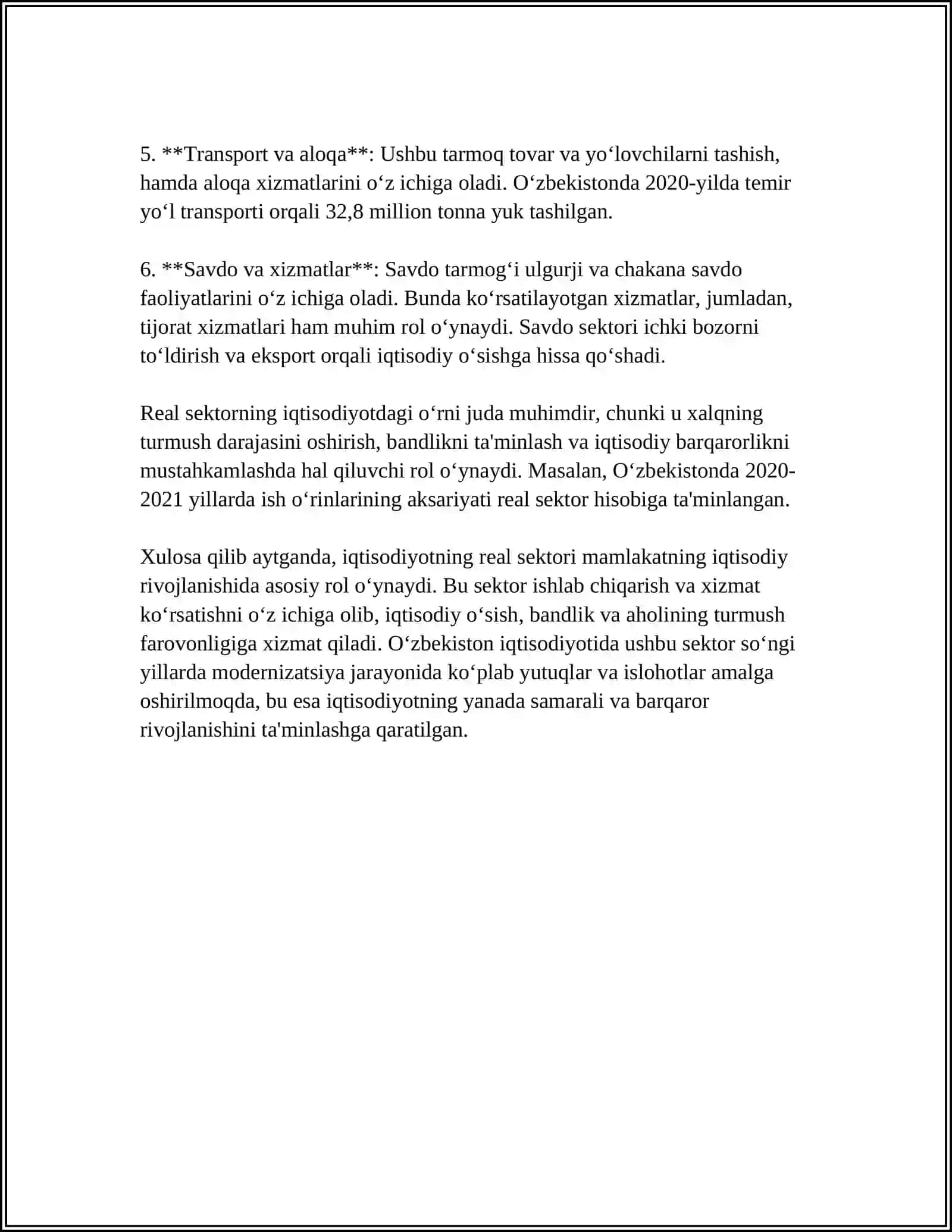 IQTISODIYOTNING REAL SEKTOR TUSHUNCHASI 4