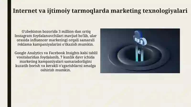 Internet va ijtimoiy tarmoqlarda marketing PR texnologiyalari 4