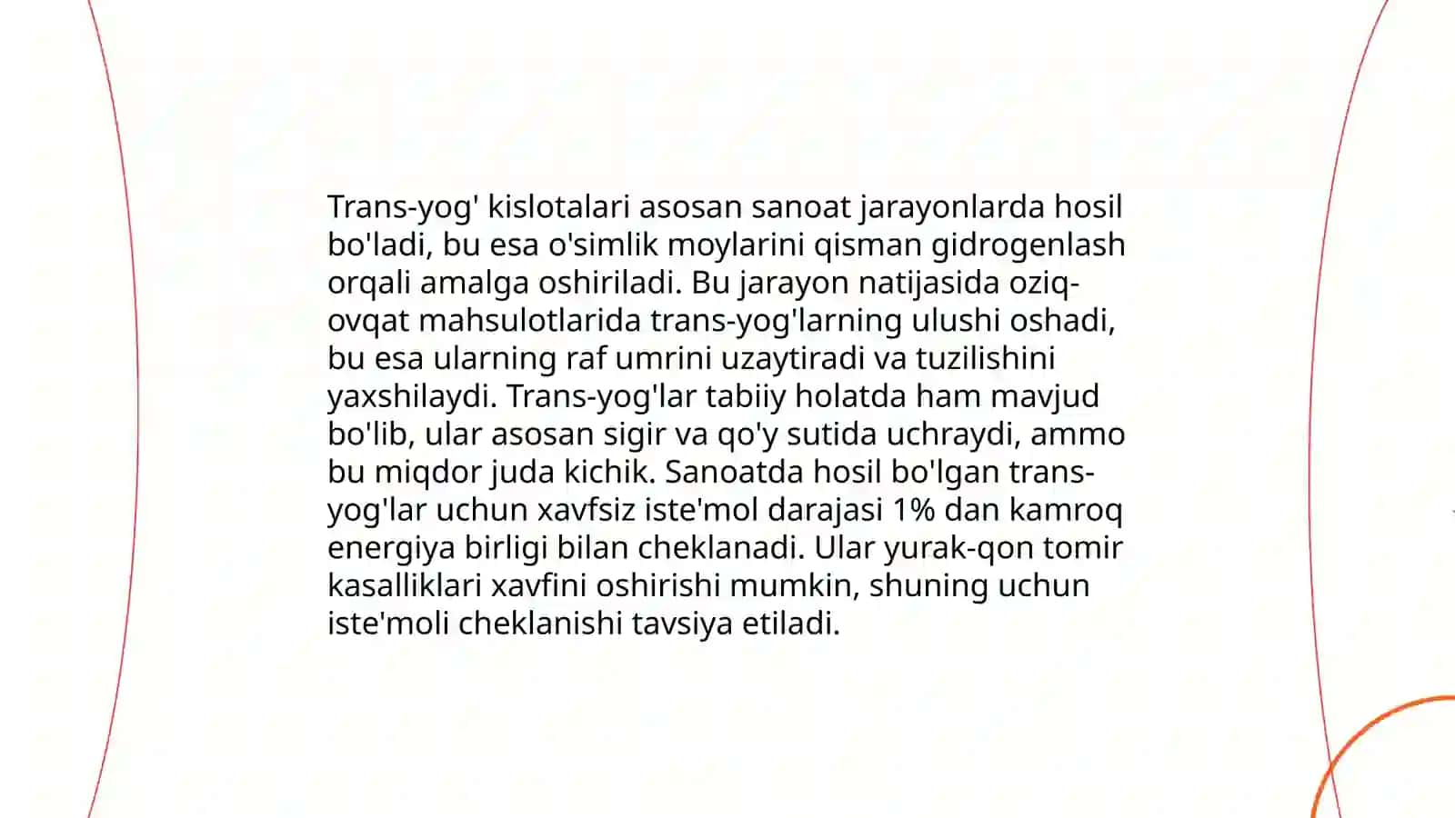 Oziq-ovqat mahsulotlari ishlab chiqarishda lipidlarning transformatsiyasi 4