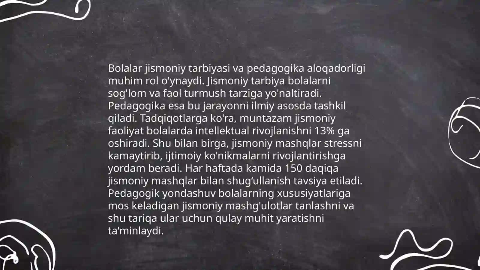 Bolalar jismoniy tarbiya nazariyasi va amaliyotining boshqa fanlar bilan aloqadorligi 4