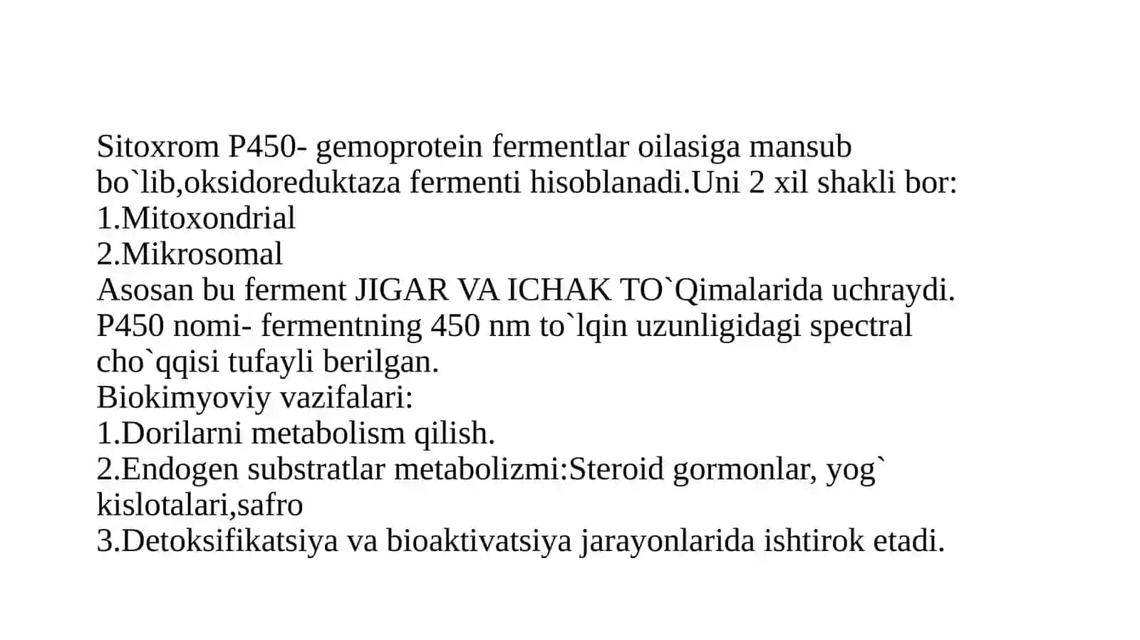 Sitoxrom P450 induktorlari va ingibitorlarini klinikada qo'llanilishi 4