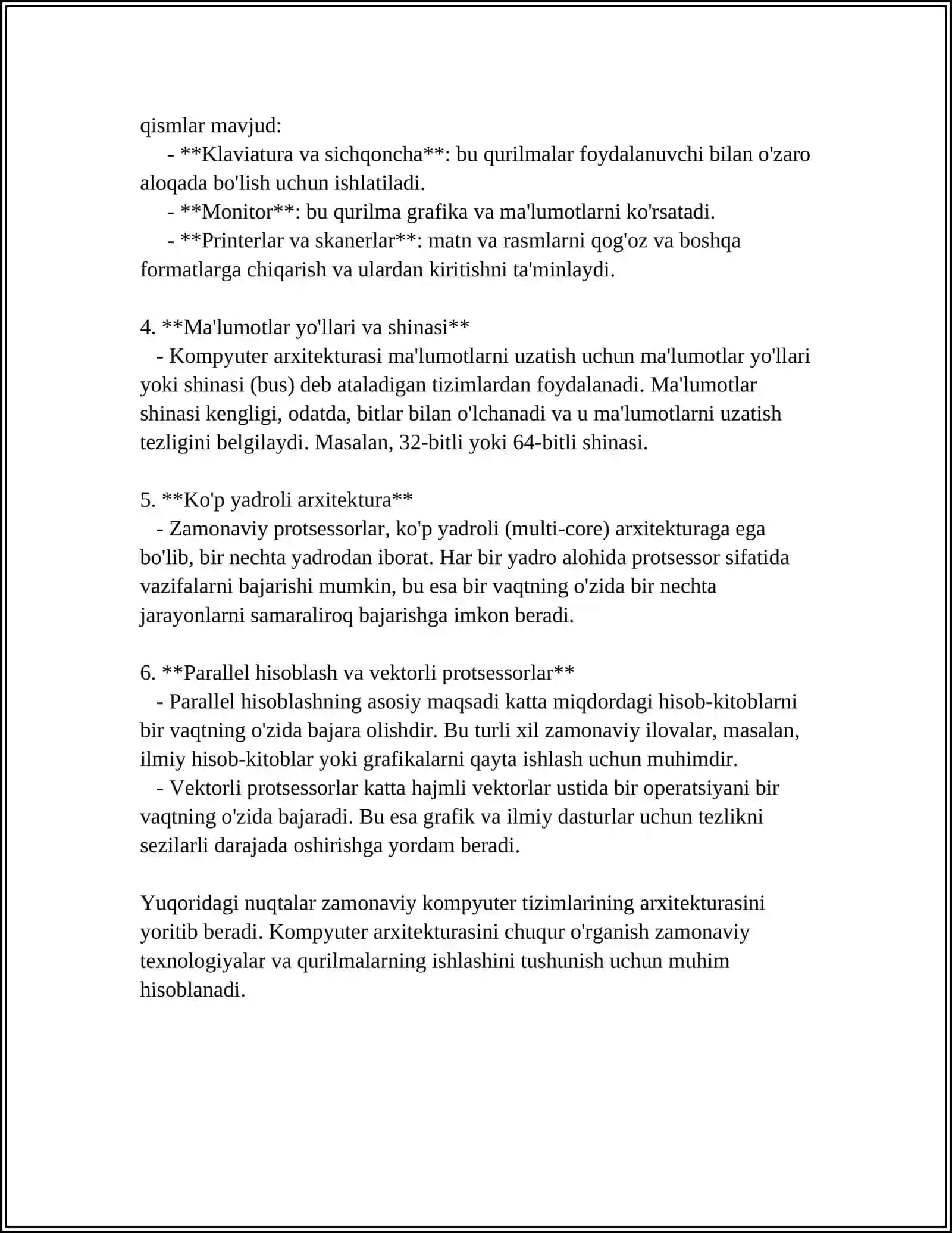 KOMPYUTERNING TEXNIK VA DASTURIY TA'MINOTI 4