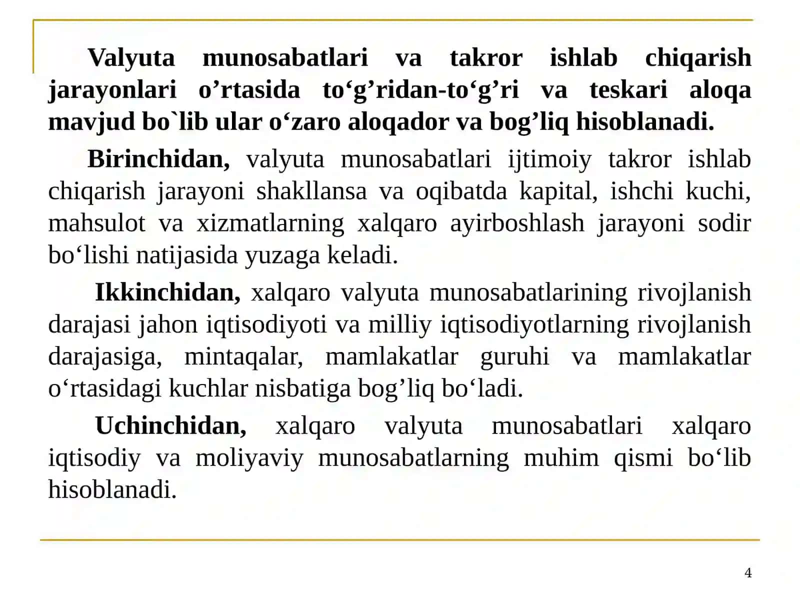 Xalqaro Valyuta Munosabatlari 4