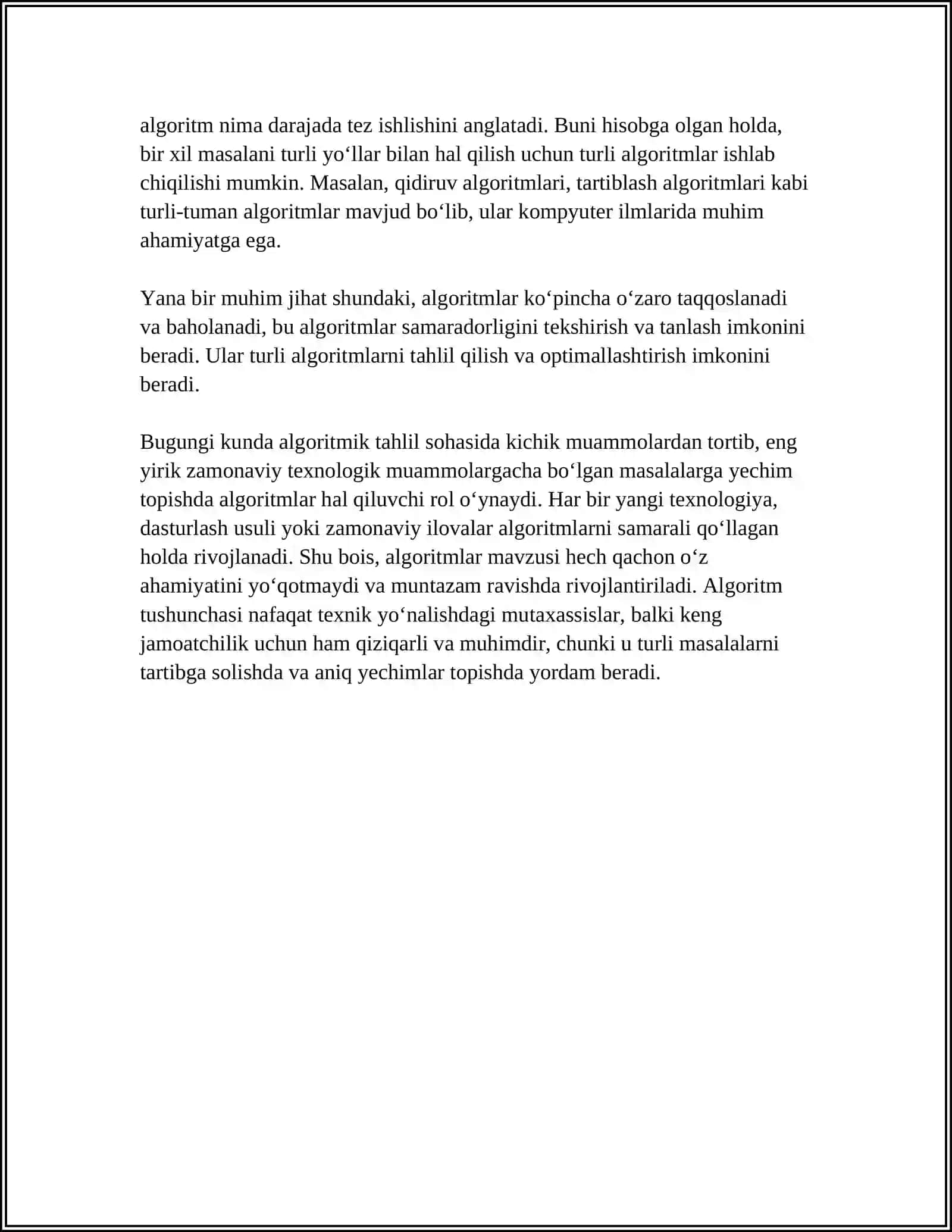 ALGORITIM VA UNING XUSUSIYATLARI 4
