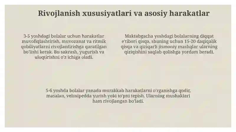 Maktabgacha yoshdagi bolalar jismoniy tarbiyasida asosiy tamoyillar 4