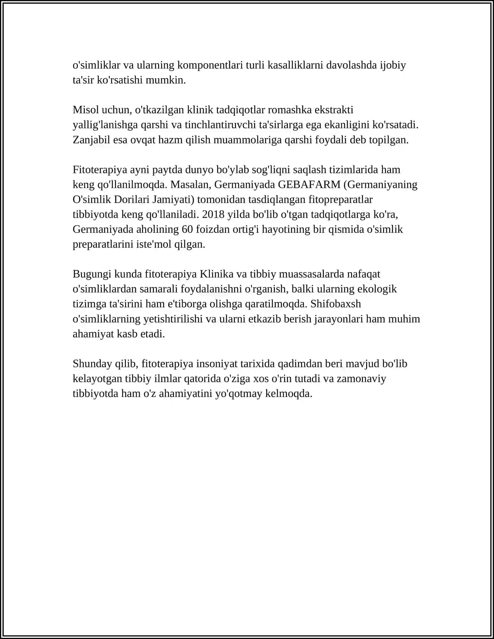 FITOTERAPIYANING TIBBIYOTDAGI O'RNI 4